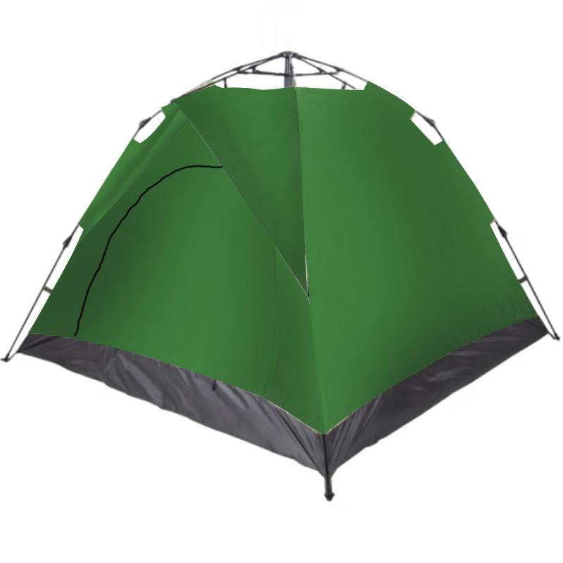 翔之旅双人双层防雨免搭建自动速开帐篷 绿色300D牛津布 2×2米自动