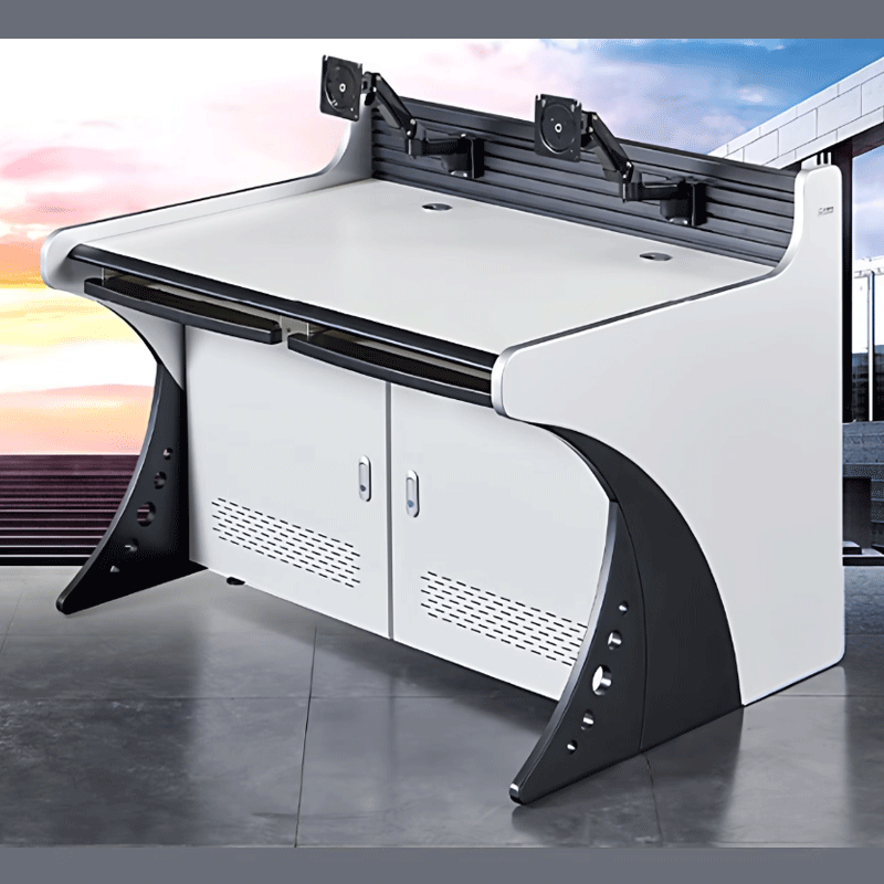 监控操作台指挥中心多工位调度台19英寸机箱 K型 双联1.2米宽